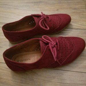 Xhilaration Burgundy Lace Oxfords